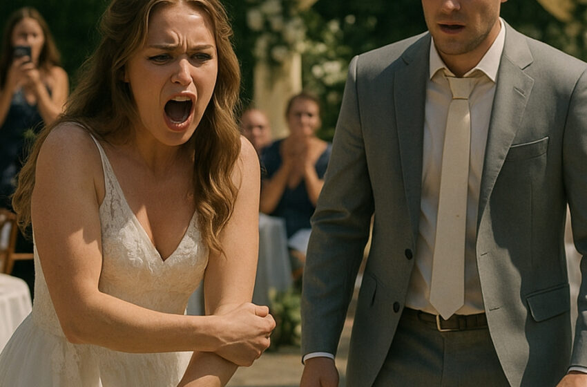  Во время свадебной фотосессии моя лошадь вдруг начала ржать на моего жениха, а потом укусила его. Я подумала, что она сошла с ума, пока не заметила одну деталь