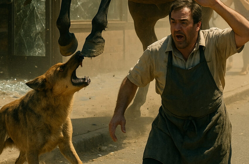  Лошадь внезапно разбила витрину магазина: когда владелец понял, зачем она это сделала, его сердце сжалось от ужаса