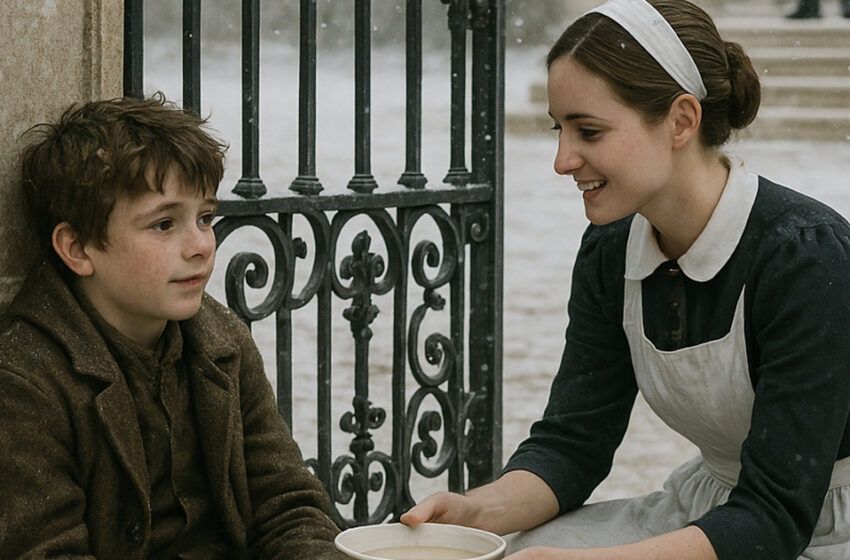  Горничная впустила голодного мальчика за ворота особняка, чтобы отогреть и накормить. Но то, что сделал хозяин-миллионер, поразило всех