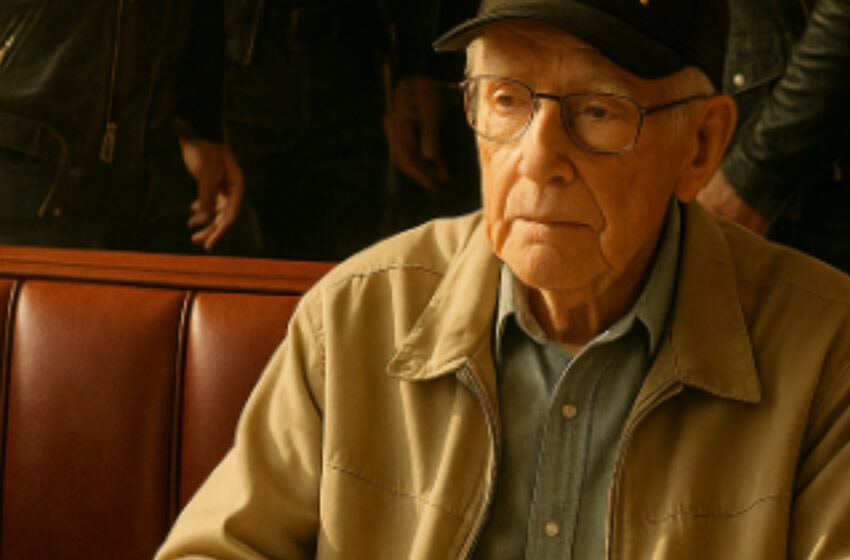  Пятеро байкеров решили унизить пожилого мужчину в кафе, но когда он достал телефон и позвал “помощь” — все мгновенно побледнели