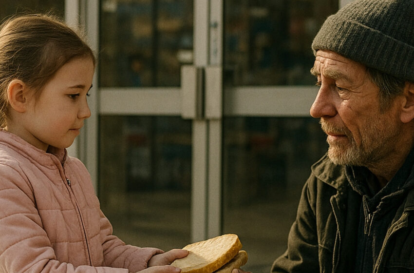  Девочка дала бездомному бутерброд, даже не думая о последствиях. Через день к ней пришла полиция — и этот случай навсегда изменил их семью